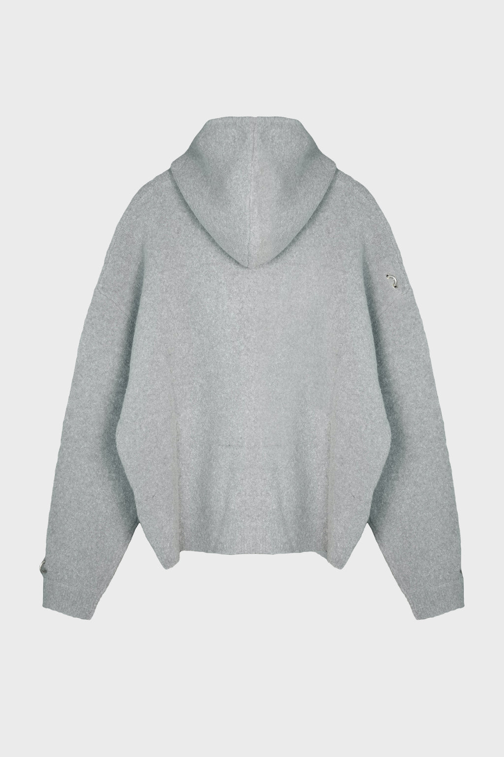 ROSE WITH THORNS OVERSIZED ZIP-UP GREY