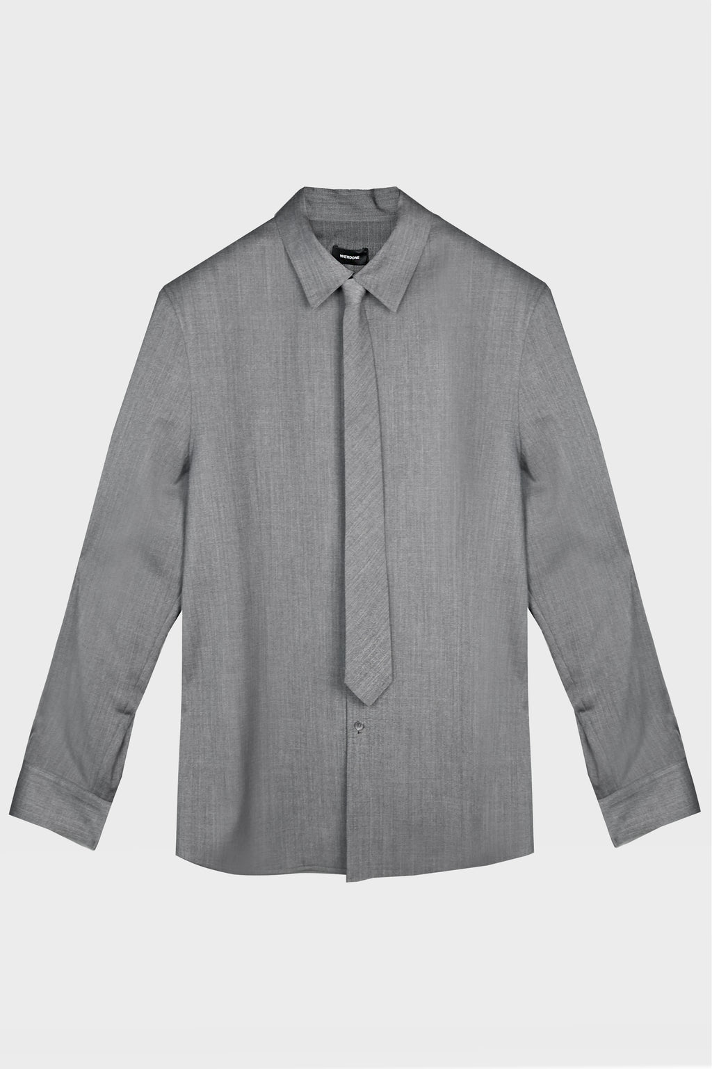 TAILORED TIE SHIRT DARK GREY