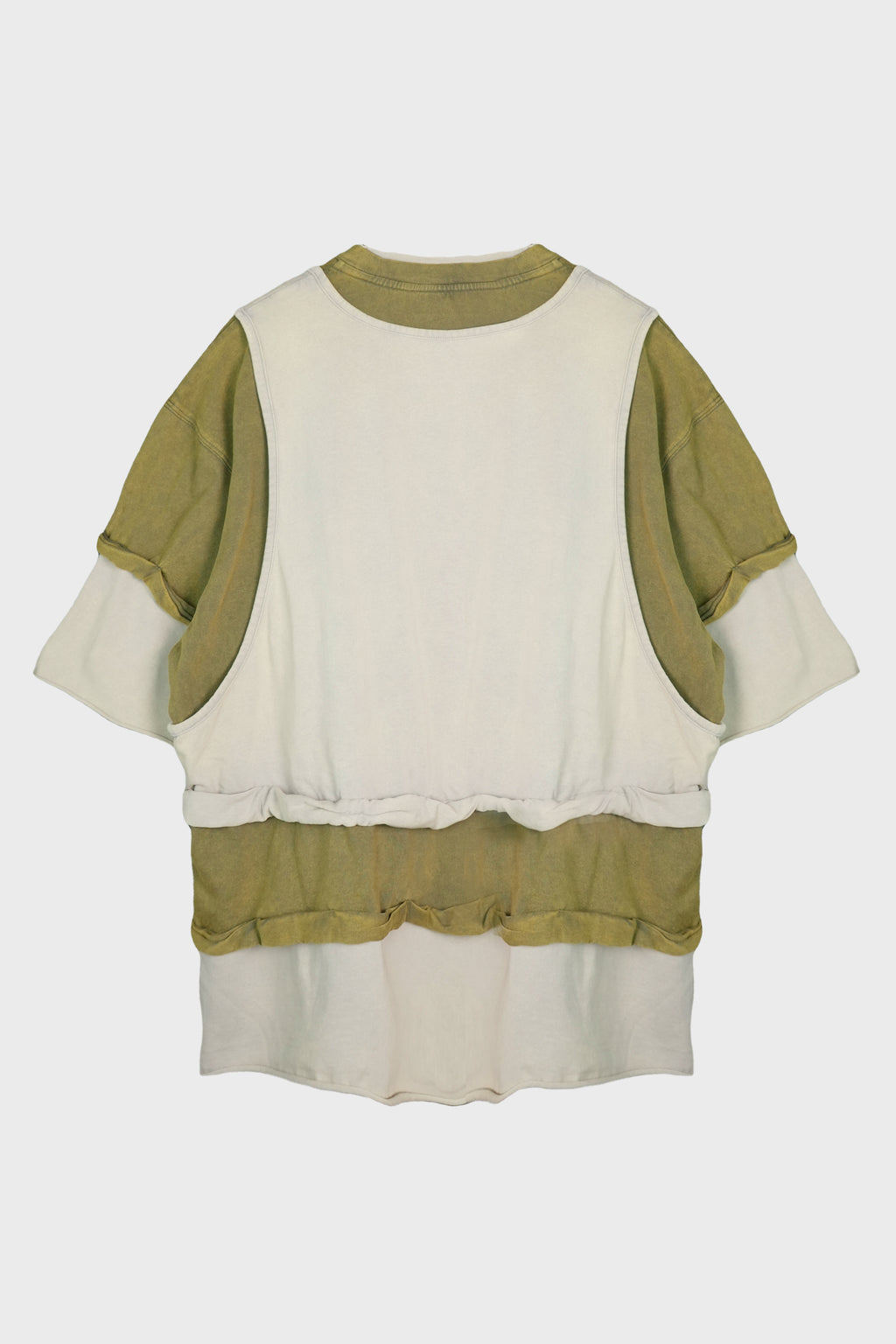 TRIPLE LAYERED WASHED T-SHIRT KHAKI
