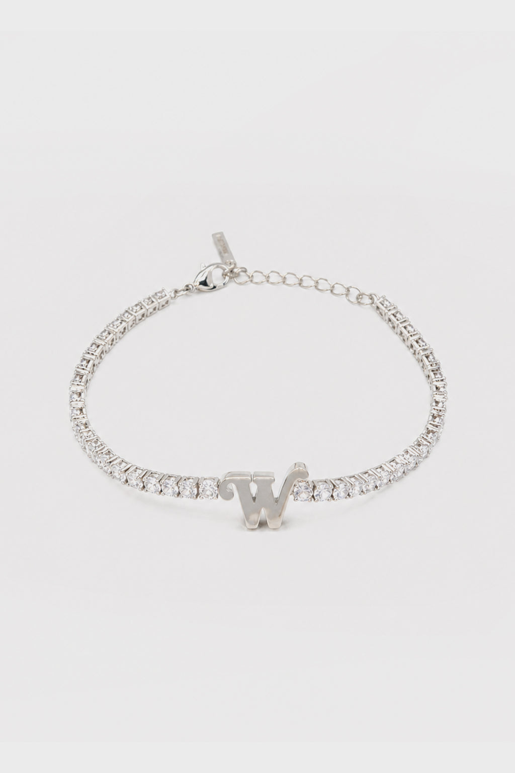 INITIAL TENNIS BRACELET SILVER