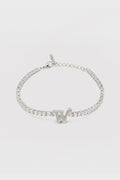 INITIAL TENNIS BRACELET SILVER