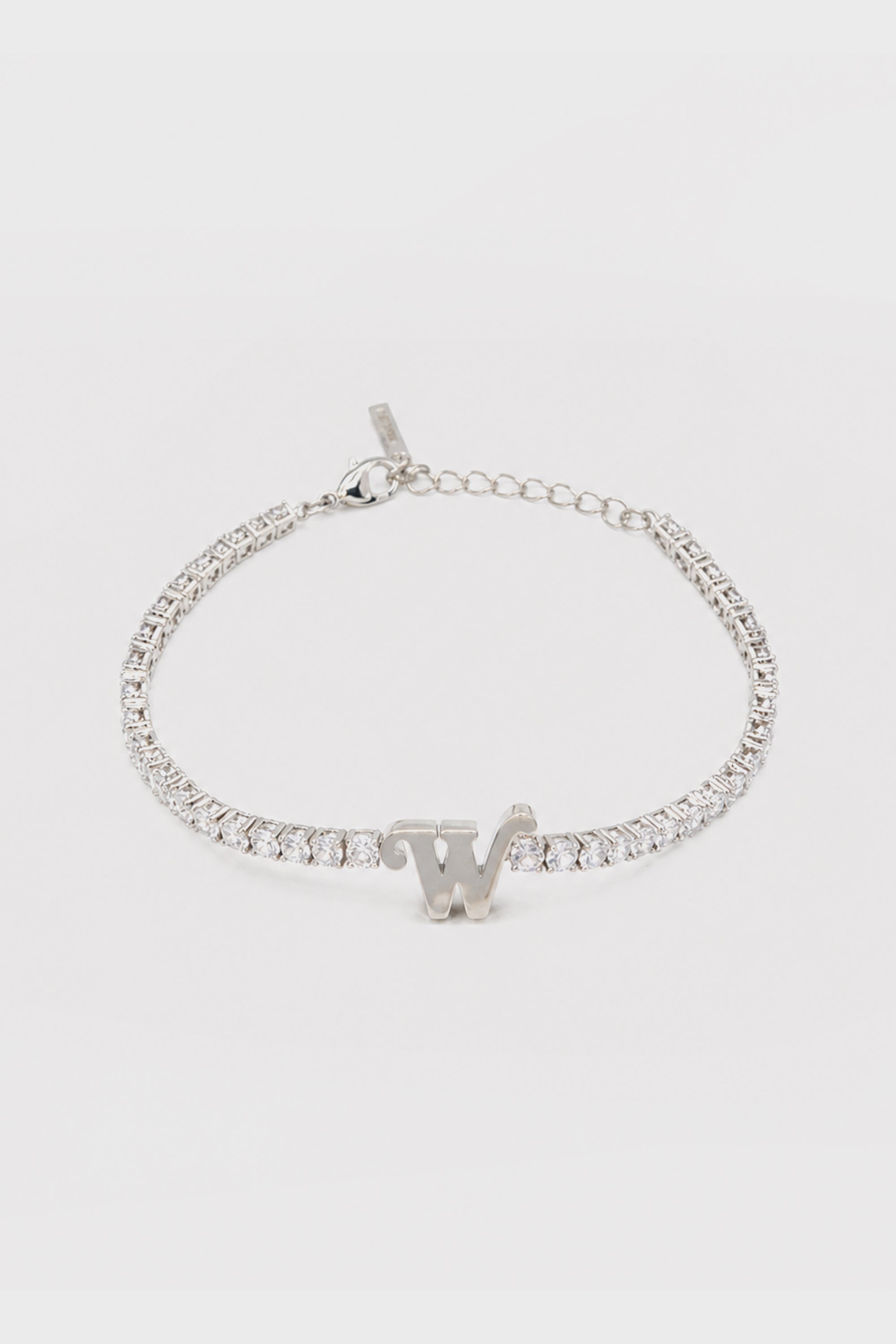 INITIAL TENNIS BRACELET SILVER