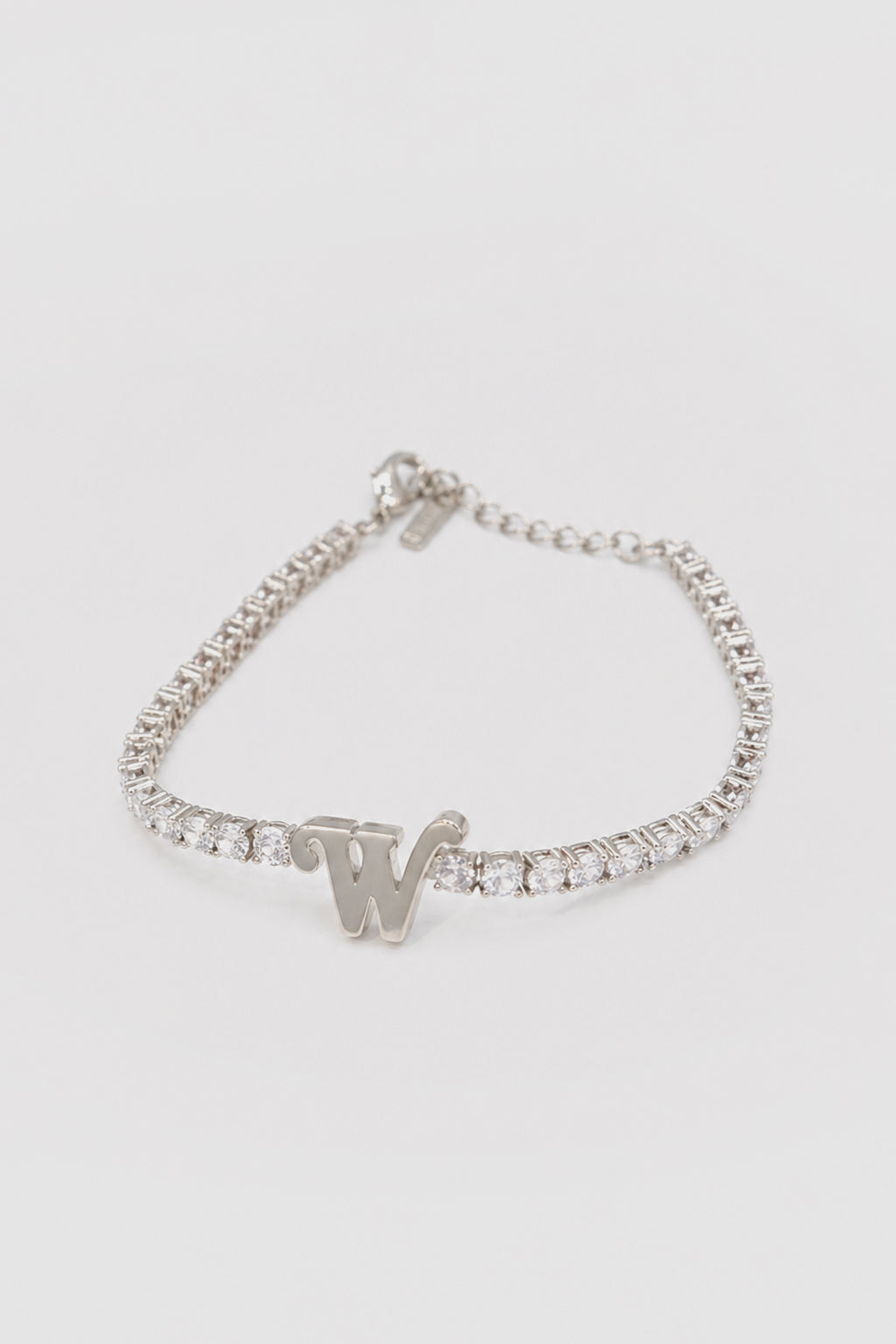 INITIAL TENNIS BRACELET SILVER