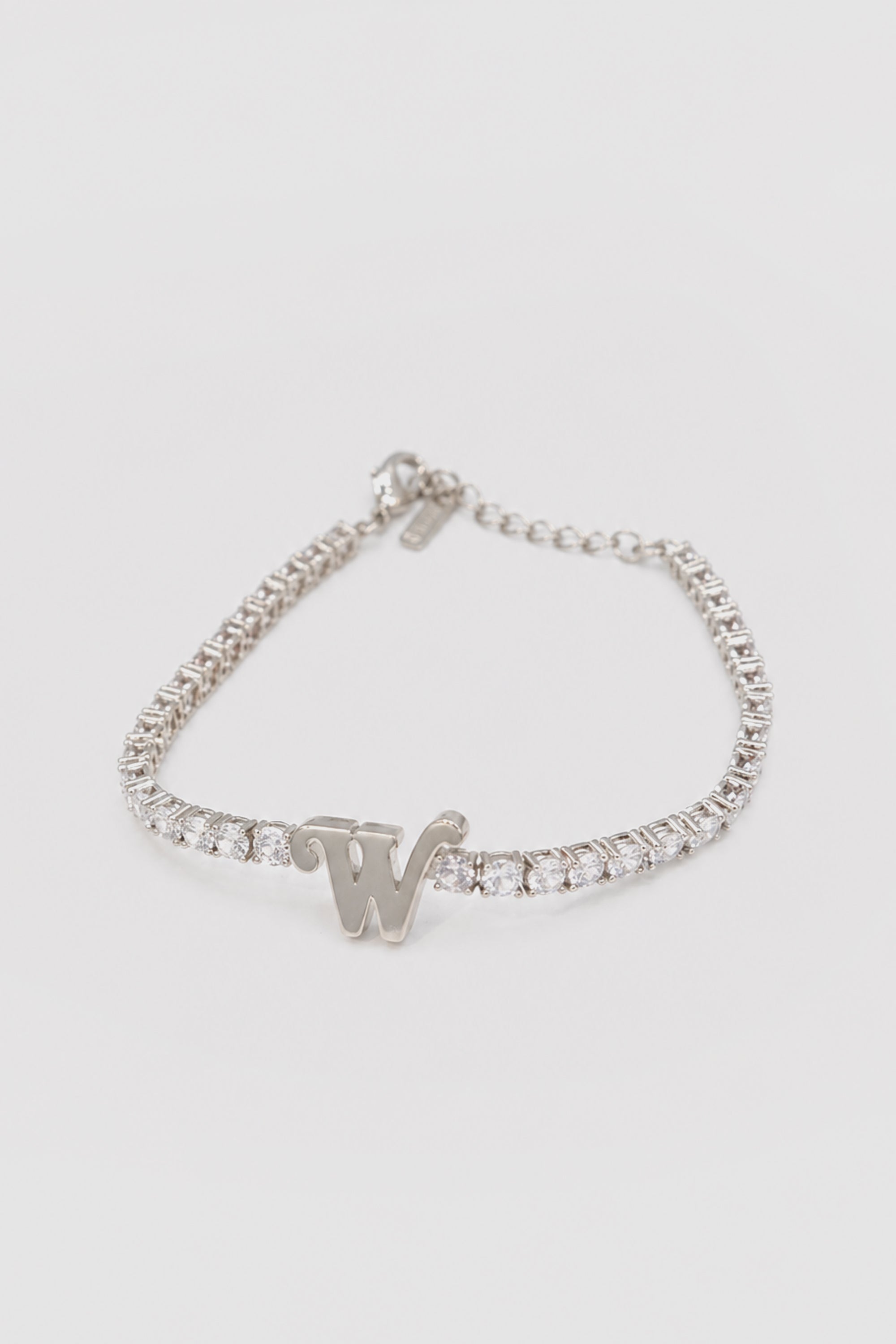INITIAL TENNIS BRACELET SILVER