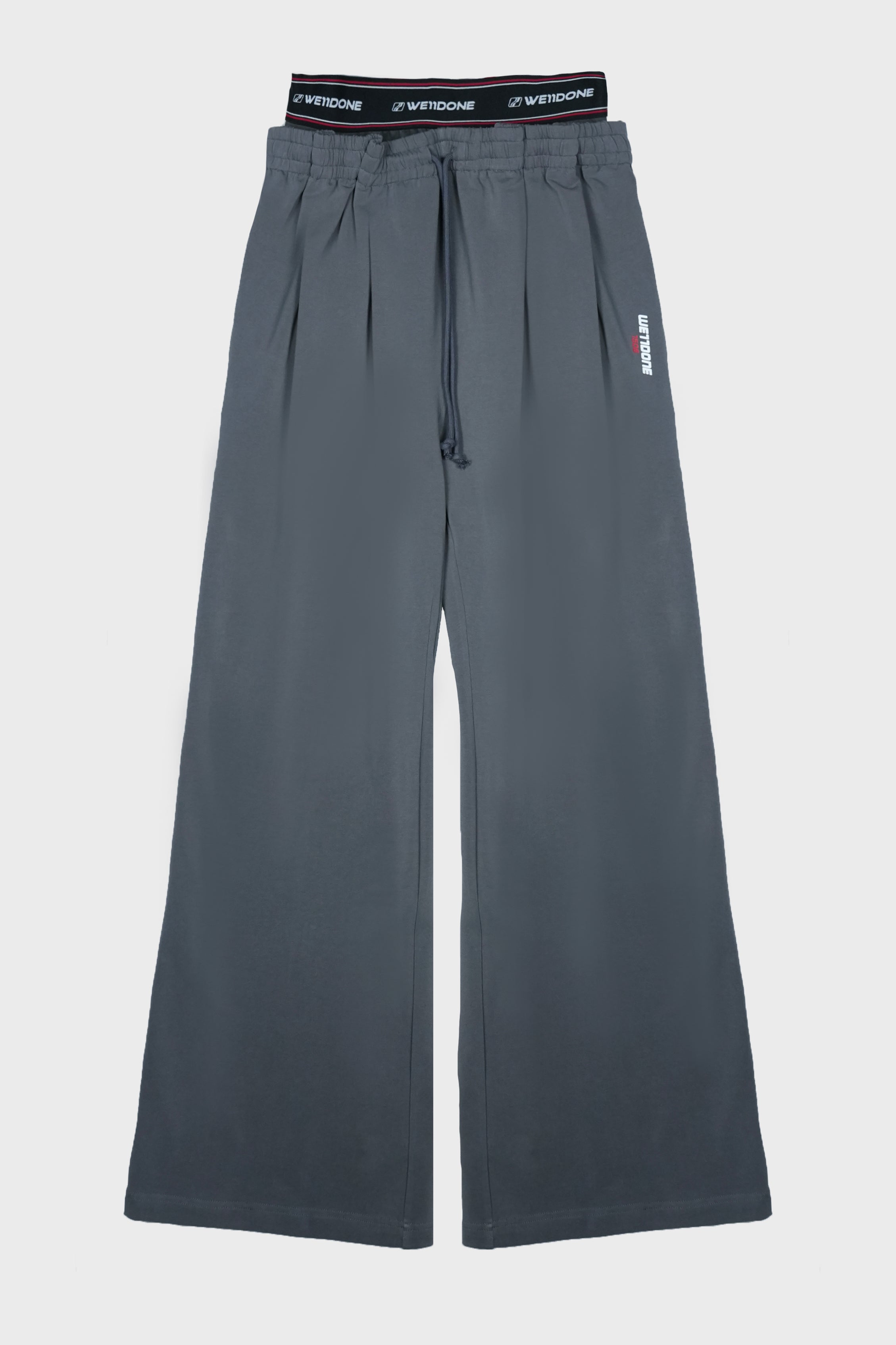 LAYERED TUCKED SWEATPANTS DARK GREY