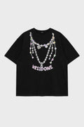 NECKLACE PRINT T-SHIRT BLACK