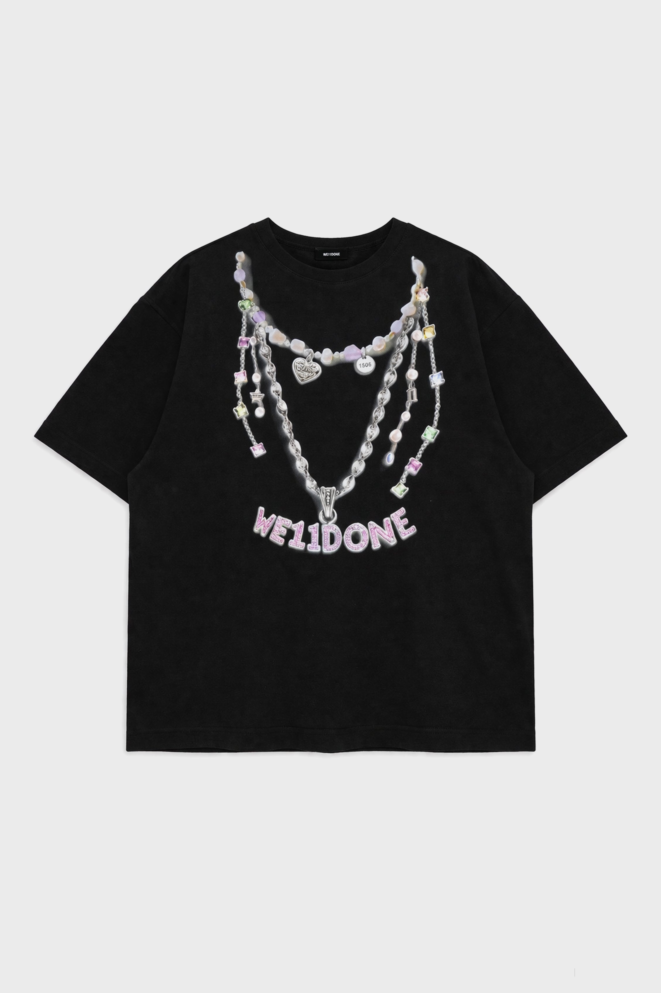 NECKLACE PRINT T-SHIRT BLACK