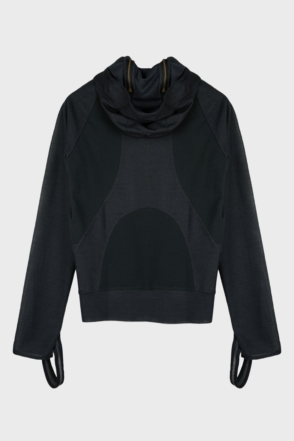 SLASHED ZIP HOODIE MIDNIGHT