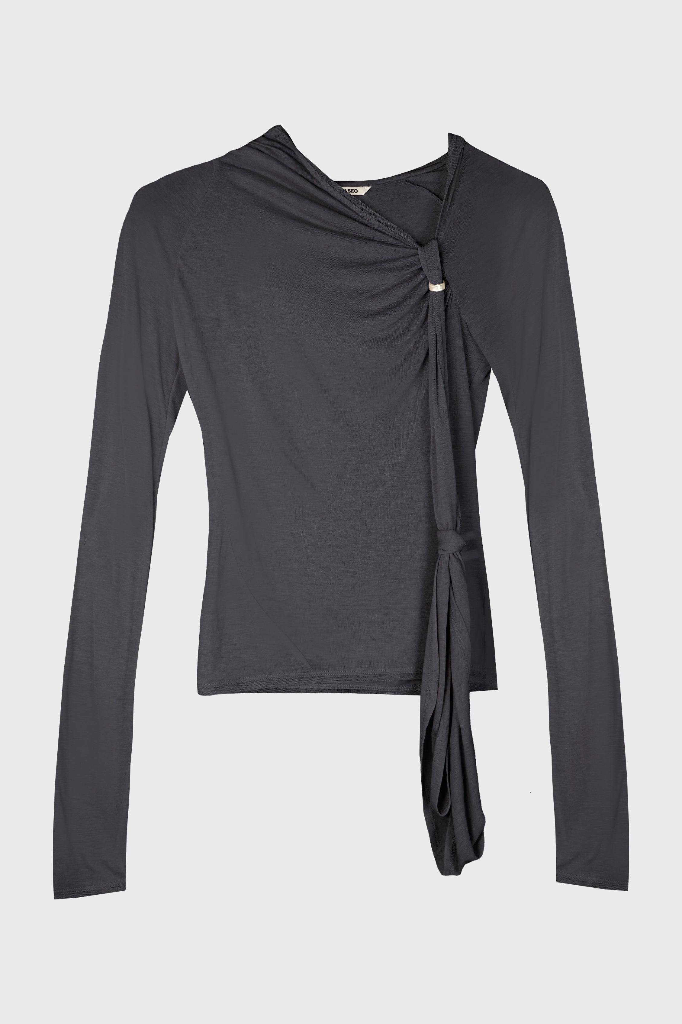 HOODED KNOT L/S CHARCOAL