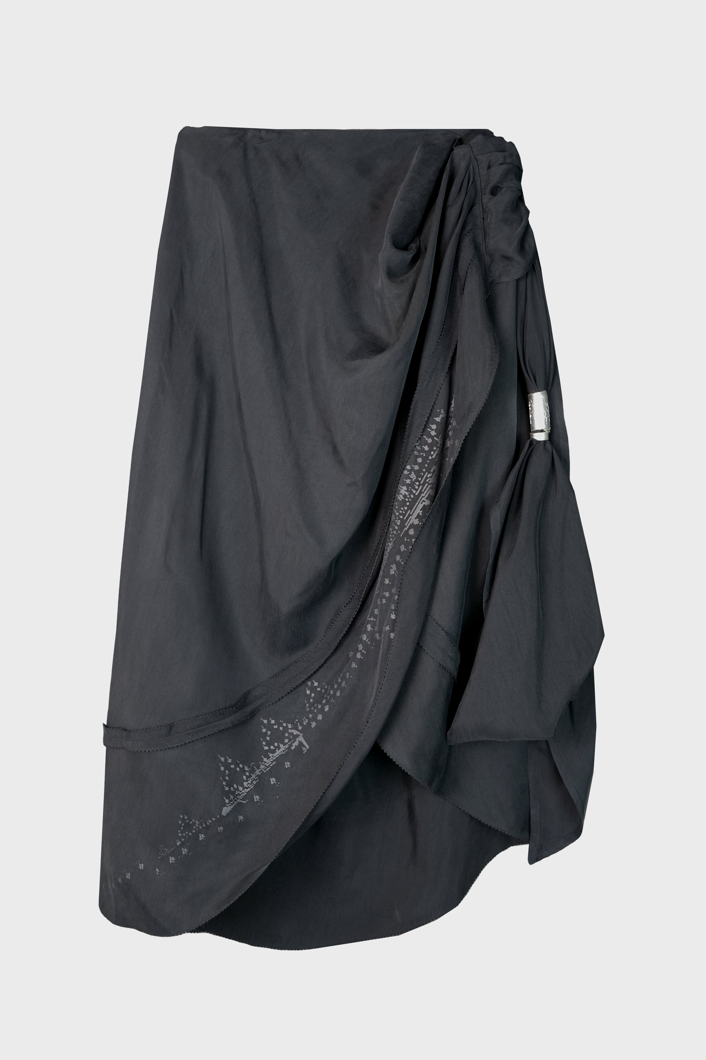 DRAPED SKIRT BLACK