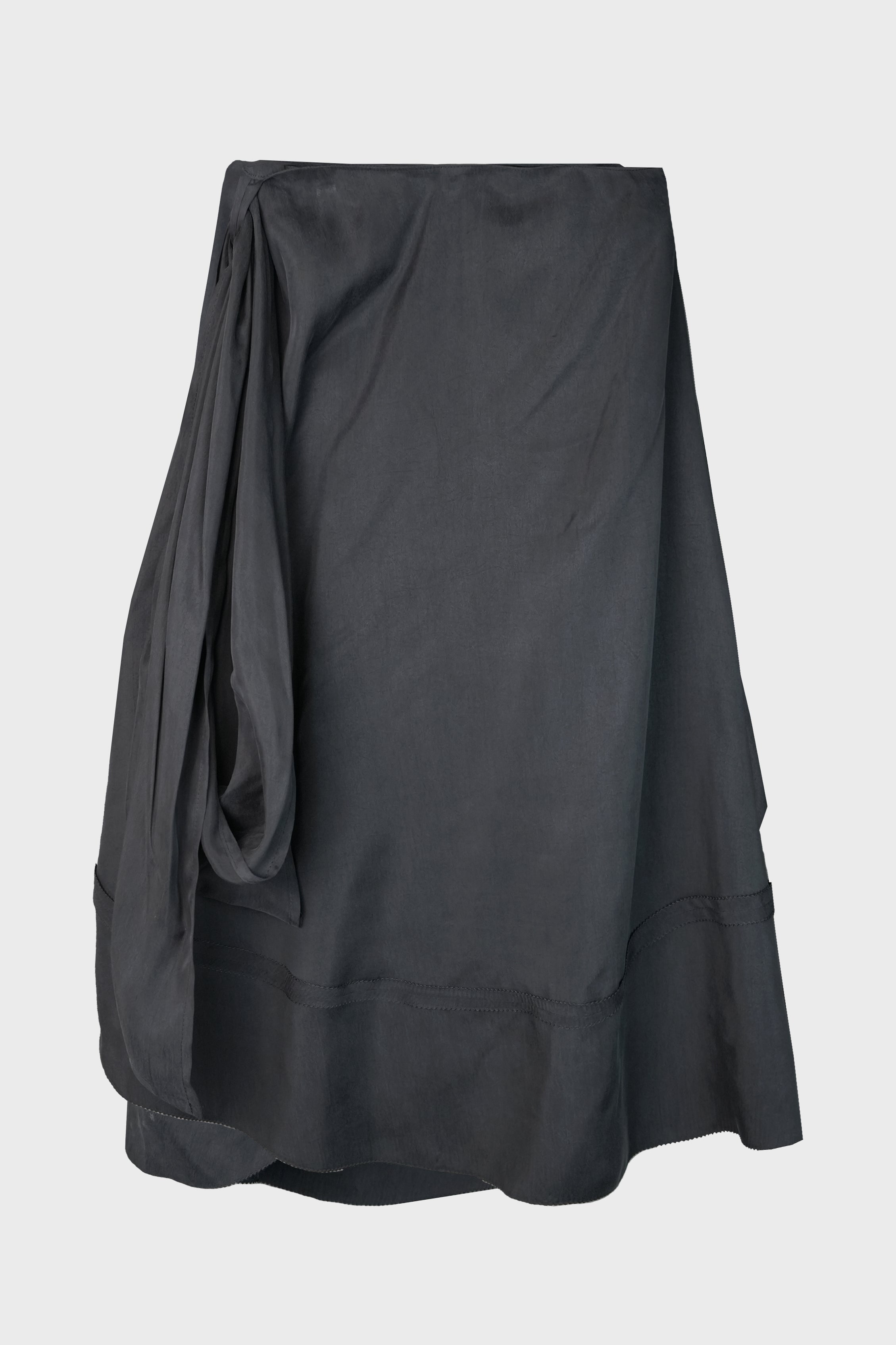 DRAPED SKIRT BLACK