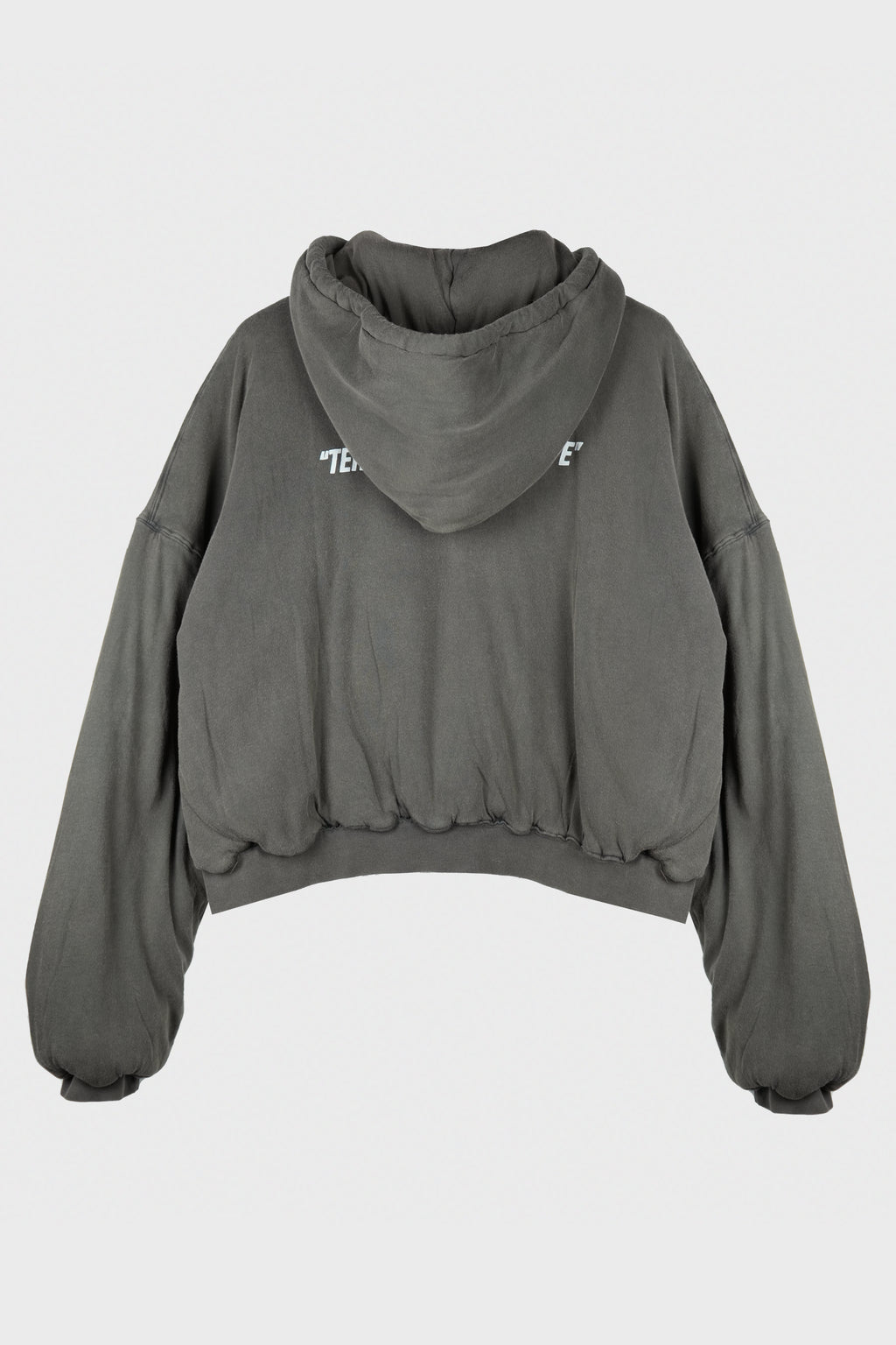 WADDED HOODIE WASHED BLACK