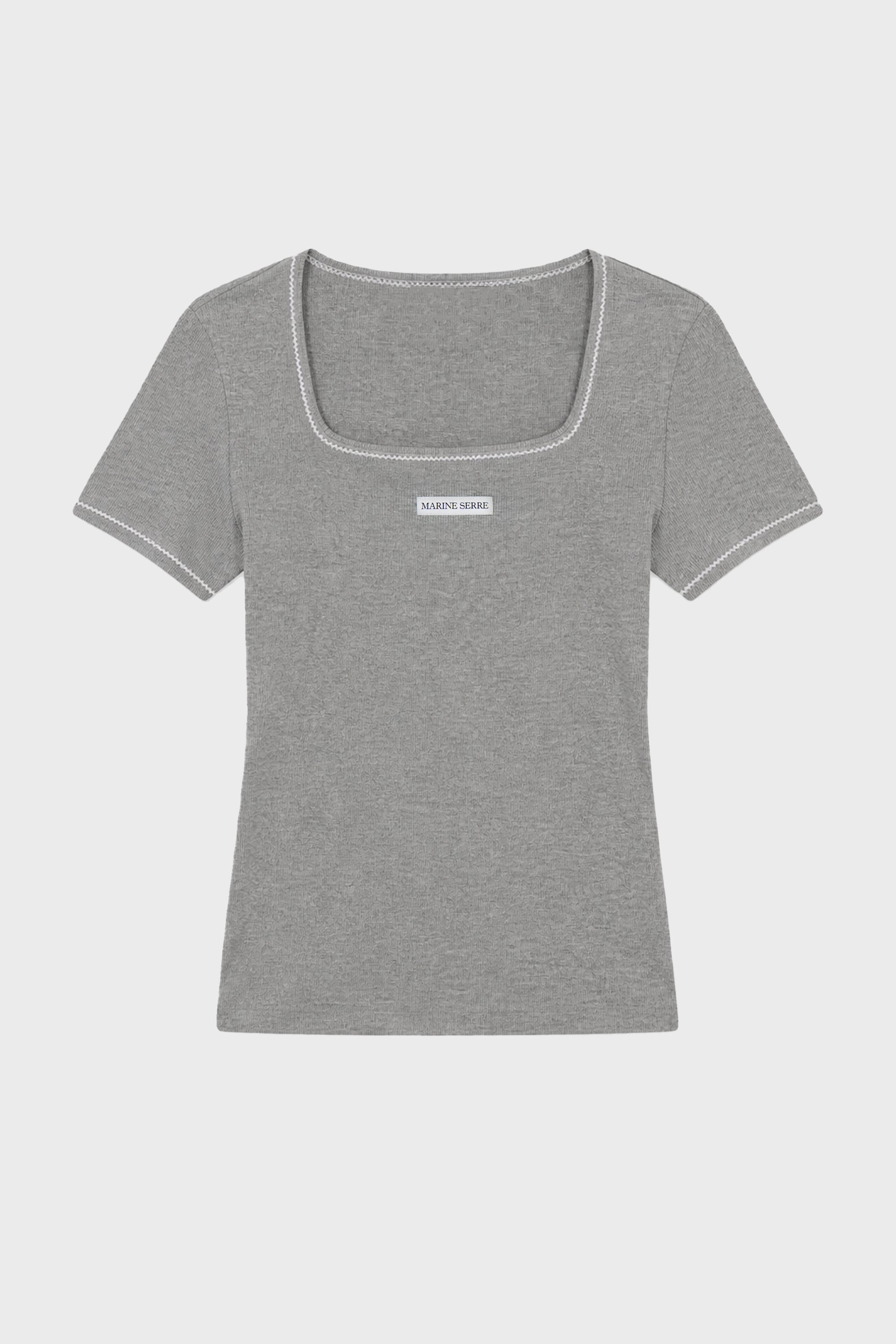 CUTE 70'S SS SQUARENECK T-SHIRT GREY