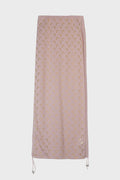 MOON DEVORE MINI SKIRT LIGHT PINK