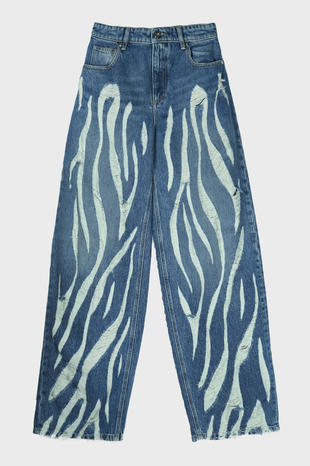 DENIM ZEBRA PANT ICE BLU