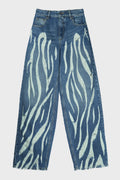 DENIM ZEBRA PANT ICE BLU