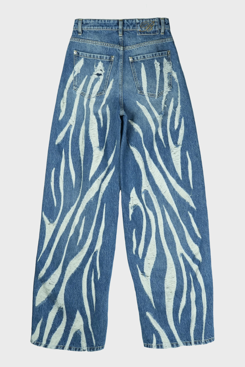 DENIM ZEBRA PANT ICE BLU