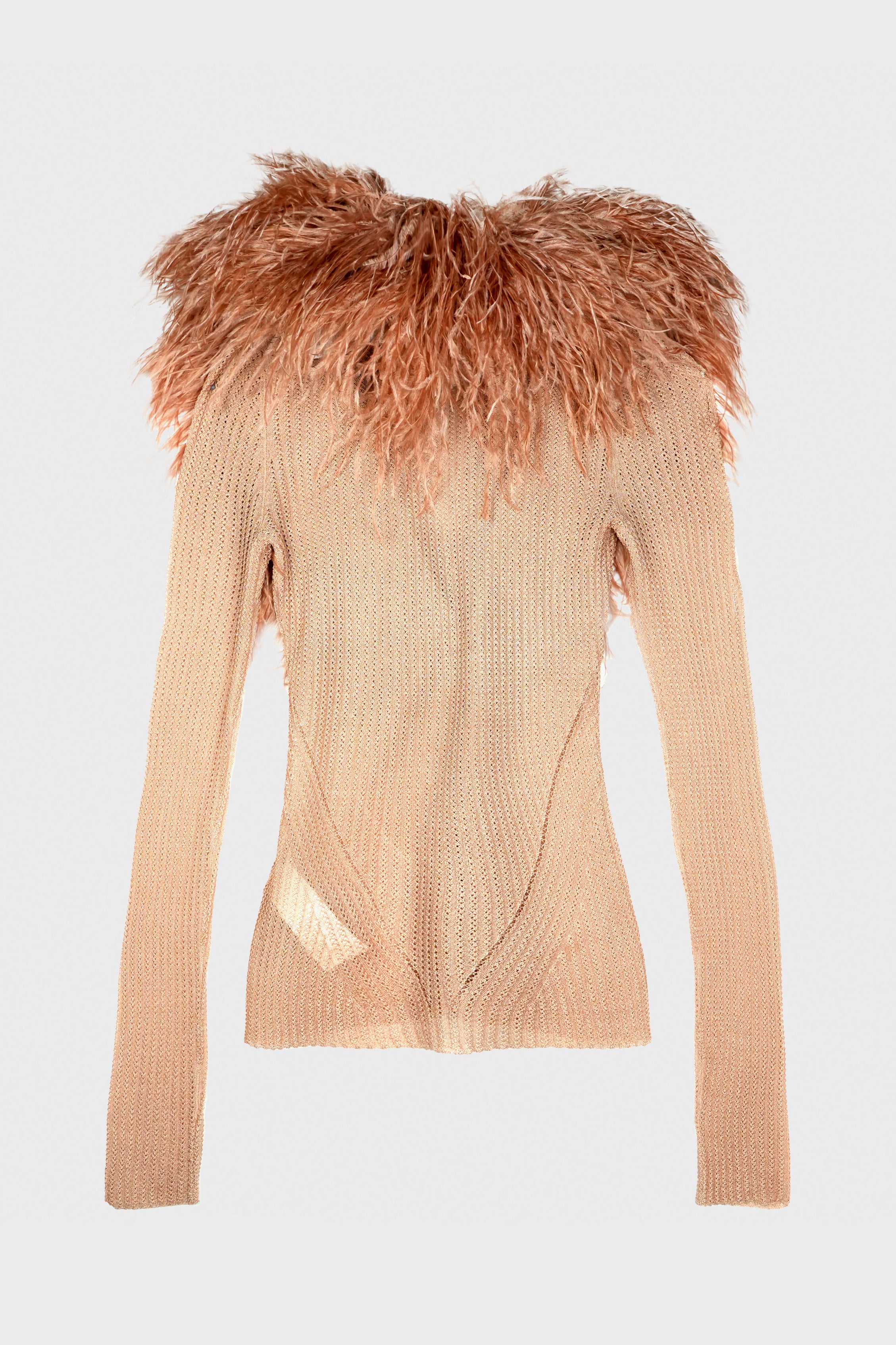 BLUMARINE - CARDIGAN W/FEATHERS EYESHADOW PINK – LABSTORE WORLD