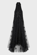 EMBR GEORG+NET DRESS BLACK
