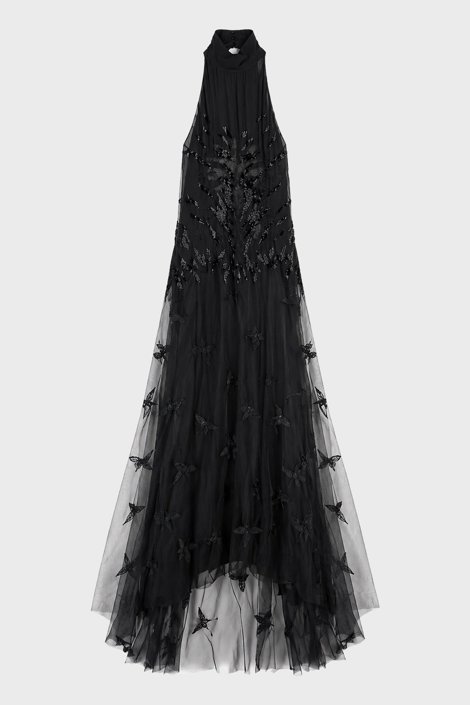 EMBR GEORG+NET DRESS BLACK