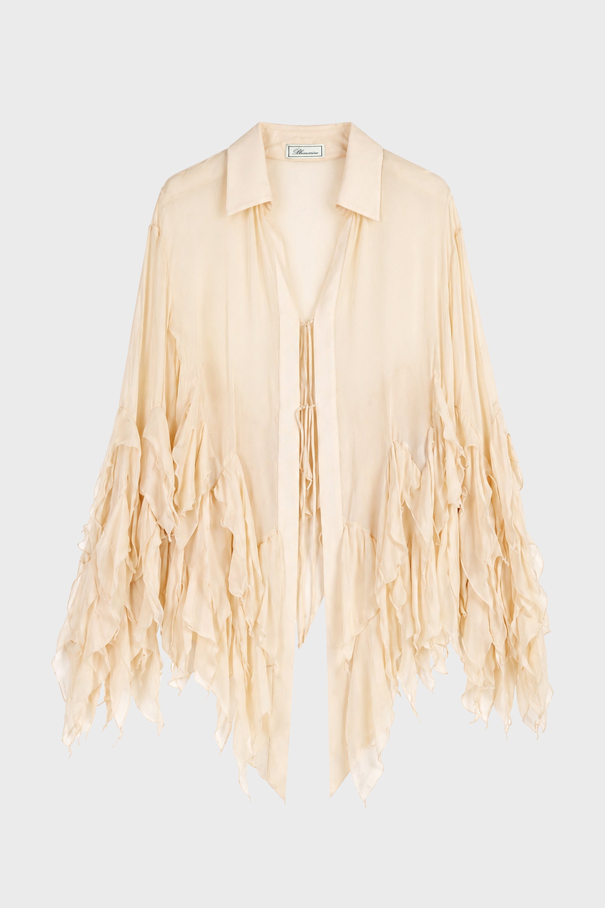 GEORG TOP W/RUFFLES READY TO DYE