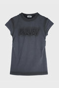 BABY T-SHIRT CUT AV-LOGO BLACK