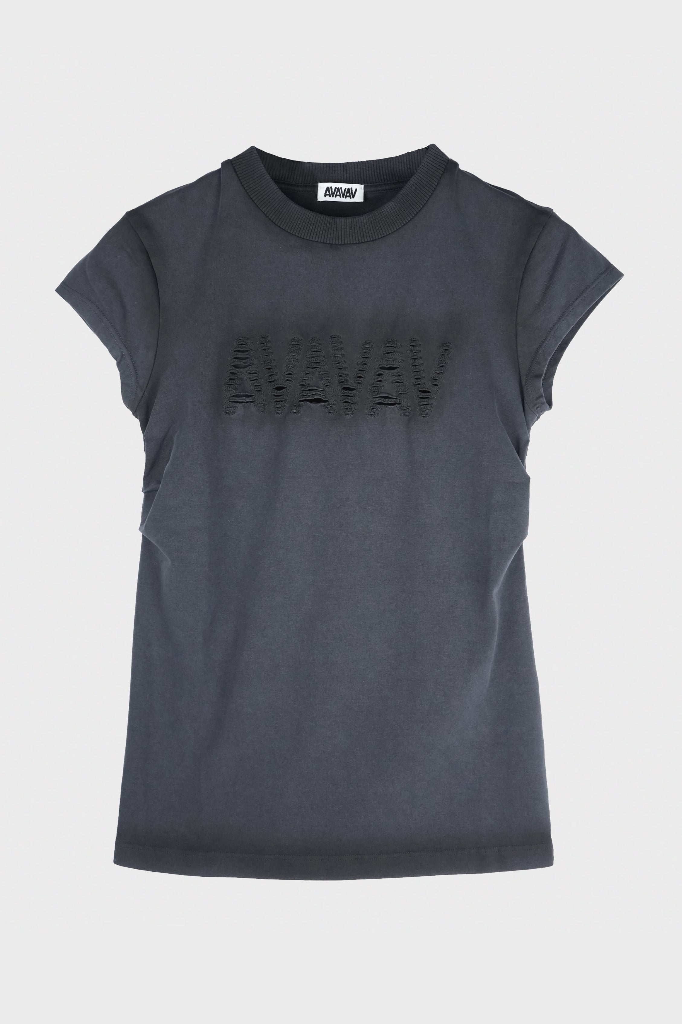 BABY T-SHIRT CUT AV-LOGO BLACK