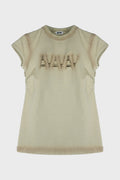 BABY T-SHIRT CUT AV-LOGO BEIGE