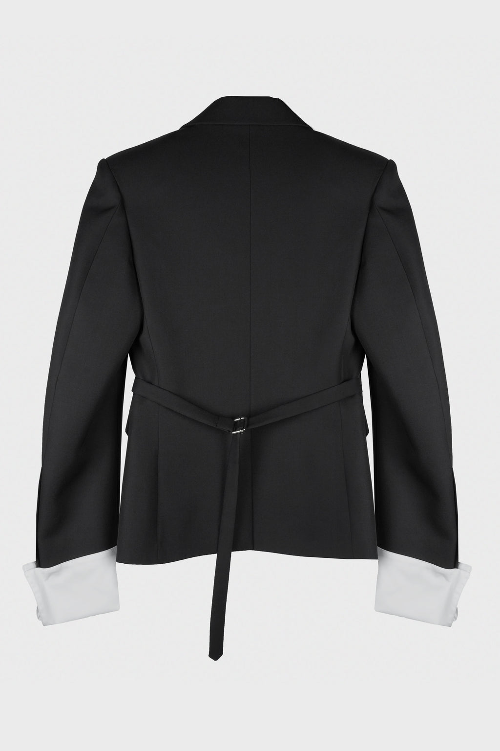STRUCTURED OPEN CUFF JACKET BLACK TAILORING WOOL