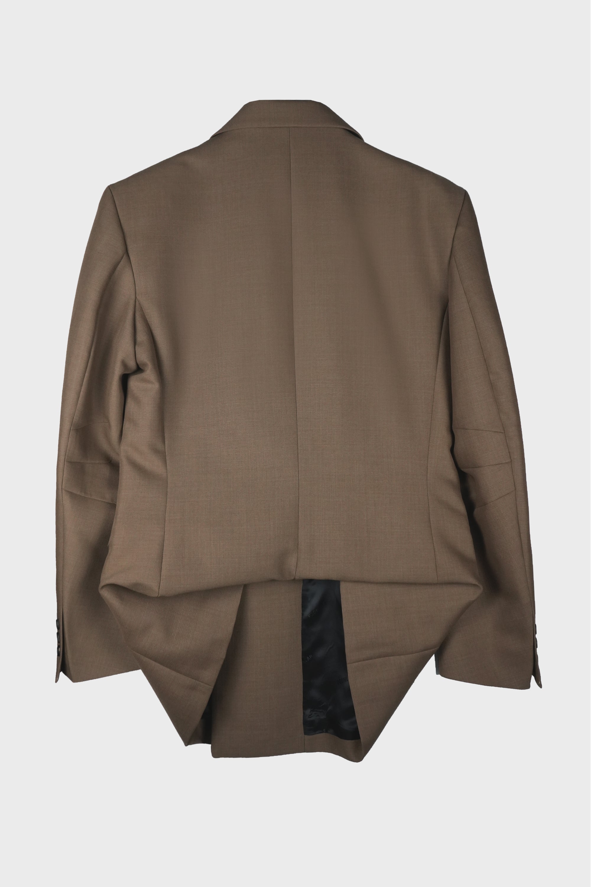 OVERSIZED TAILORED BLAZER VISCOSE TAILORING WOOL BROWN