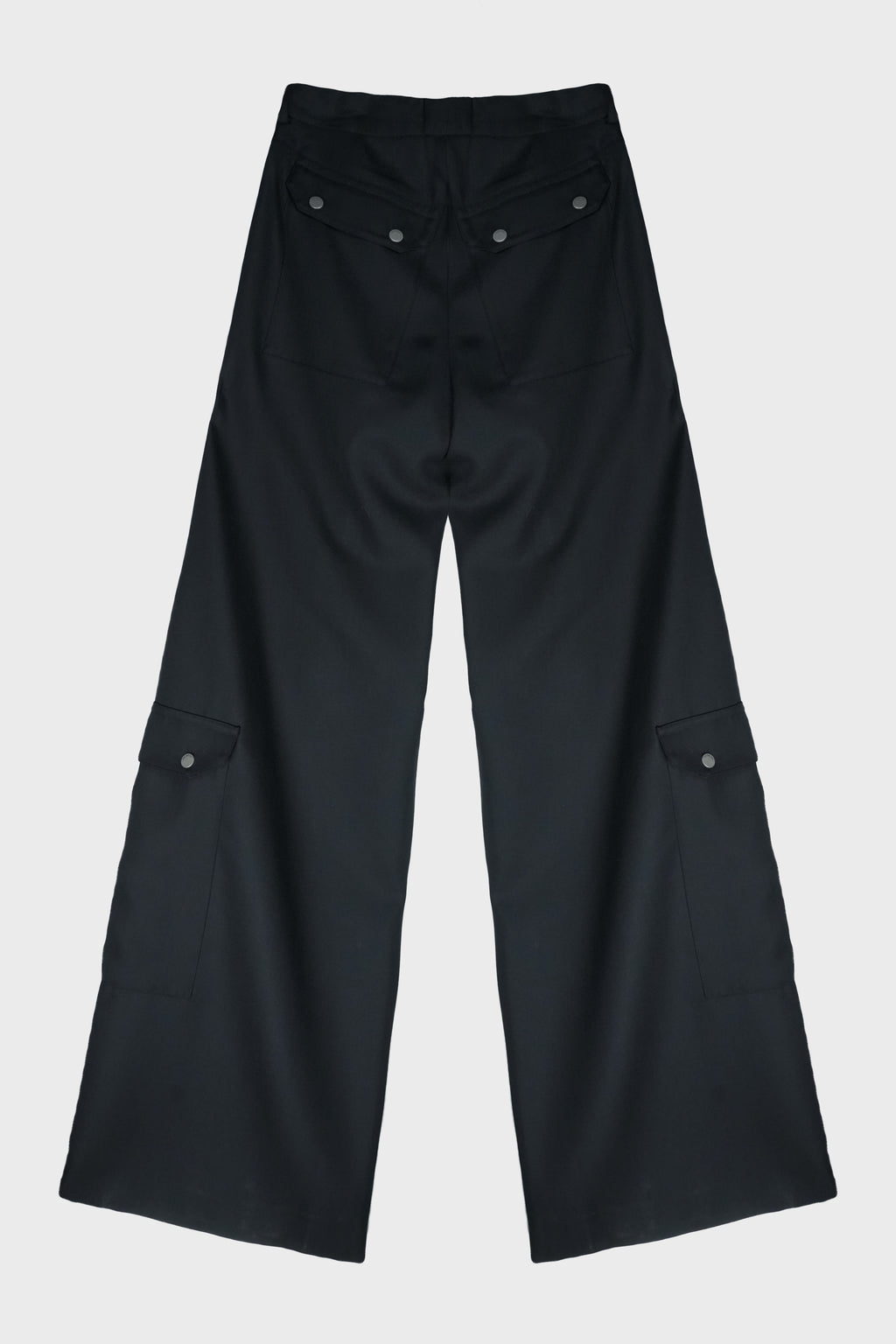 MULTI-ZIP FRONT TROUSER BLACK TAILORING WOOL