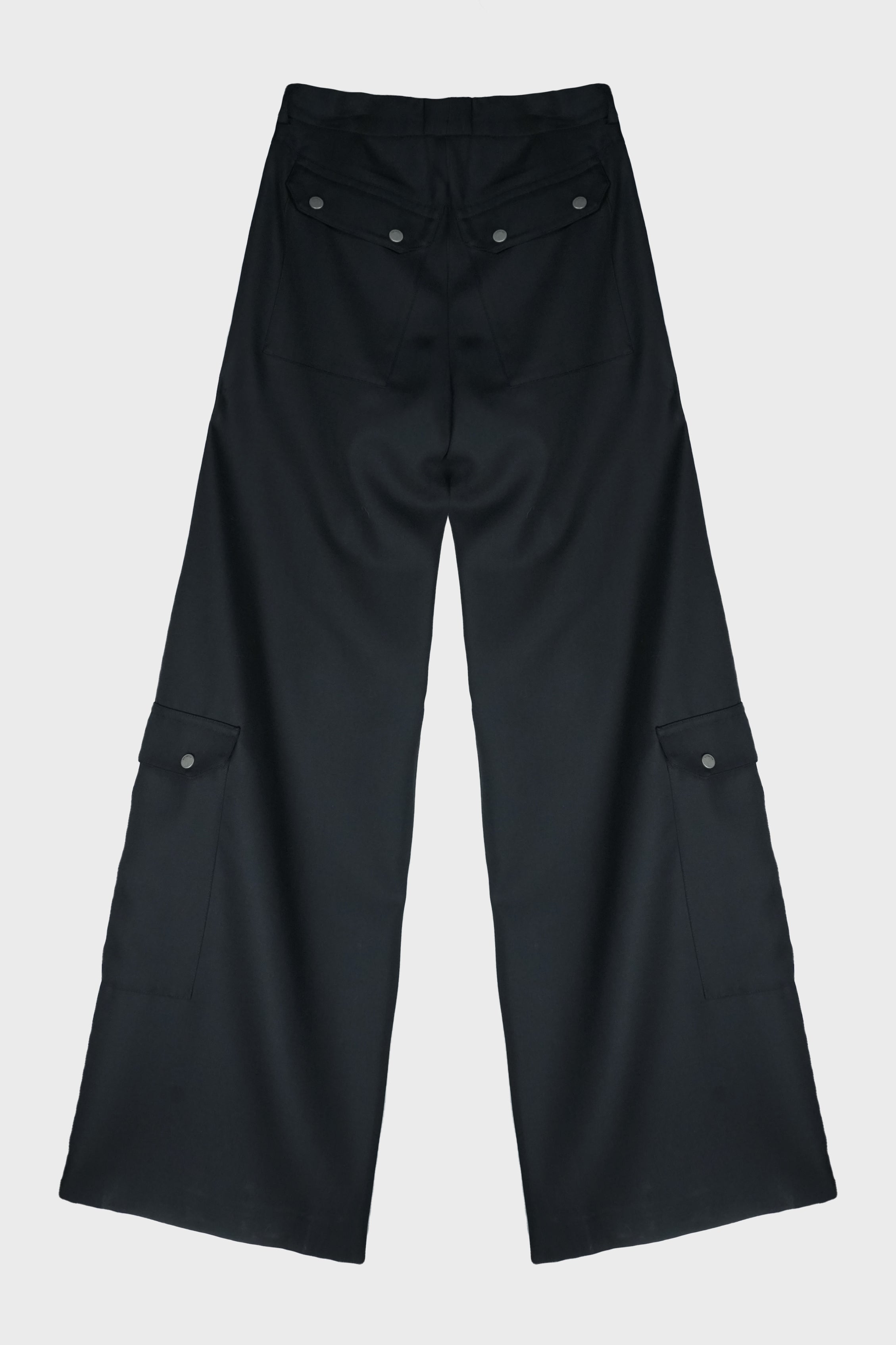 MULTI-ZIP FRONT TROUSER BLACK TAILORING WOOL