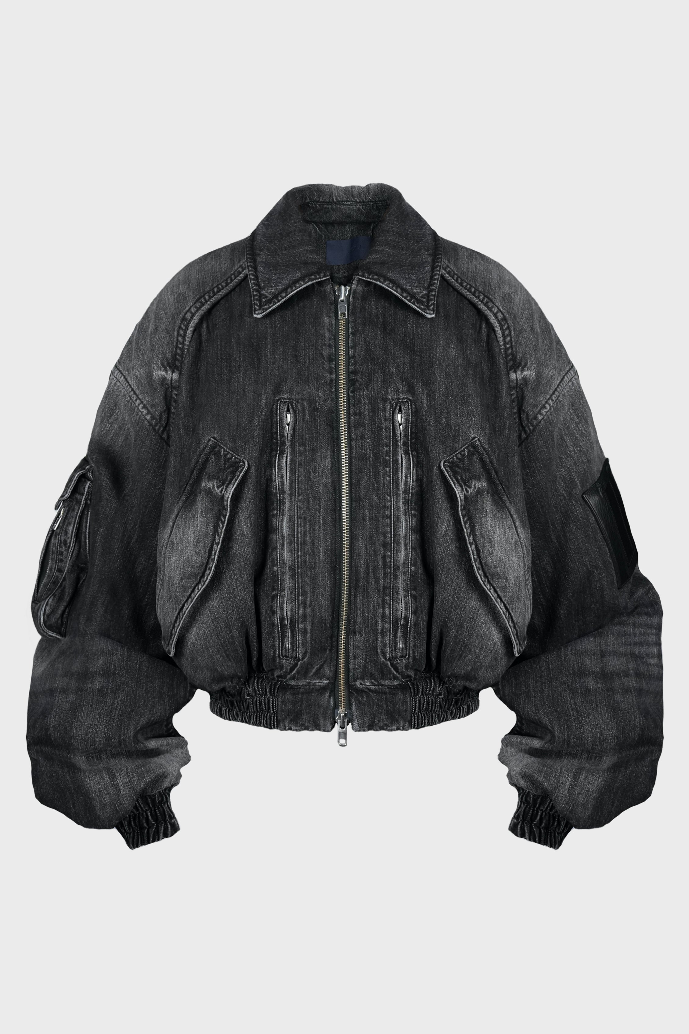 DENIM BOMBER BLACK
