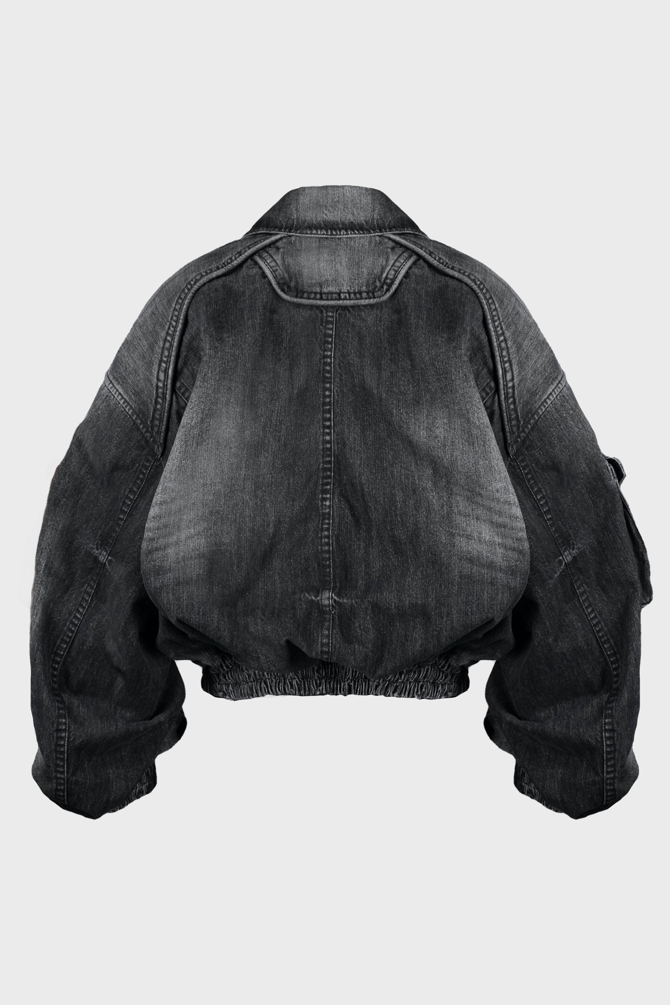 DENIM BOMBER BLACK