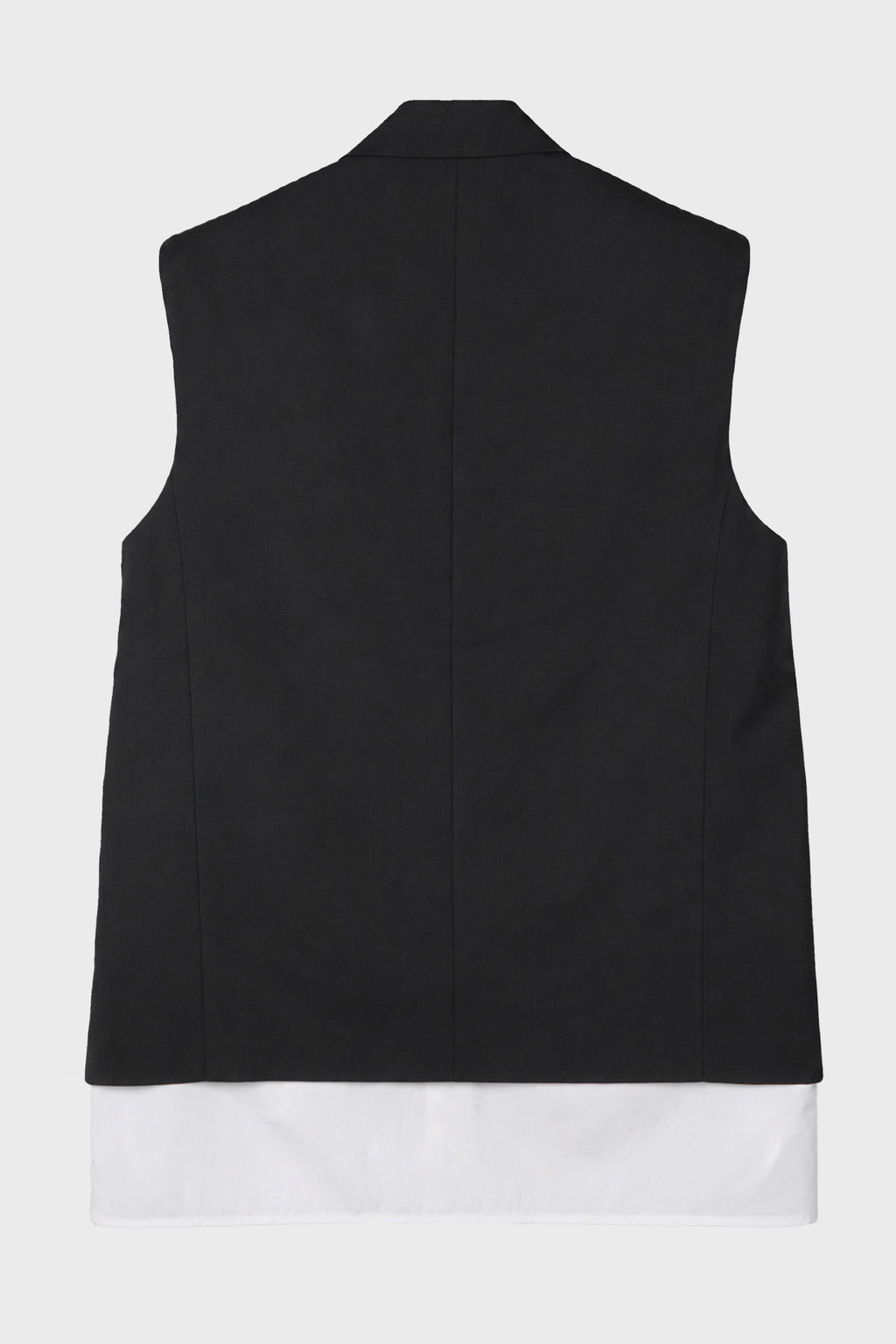 LAYERED HEM SLEEVELESS BLAZER