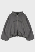 INFLATED MBH DEVIL ZIPPED HOODIE WASHED GREY