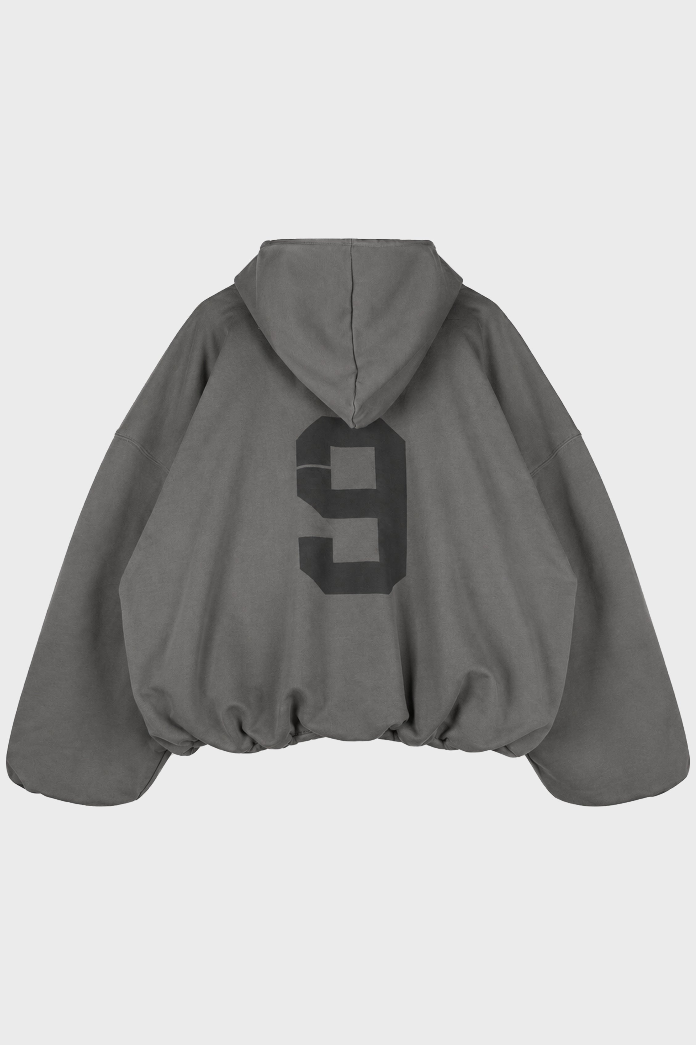 INFLATED MBH DEVIL ZIPPED HOODIE WASHED GREY