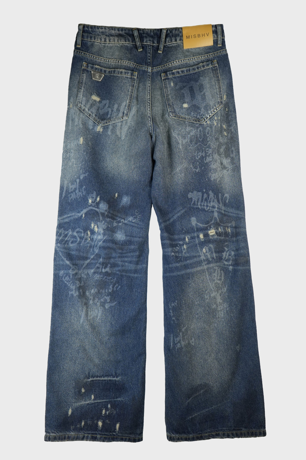 LASER TAGGED DENIM TROUSERS CRAZY BLUE