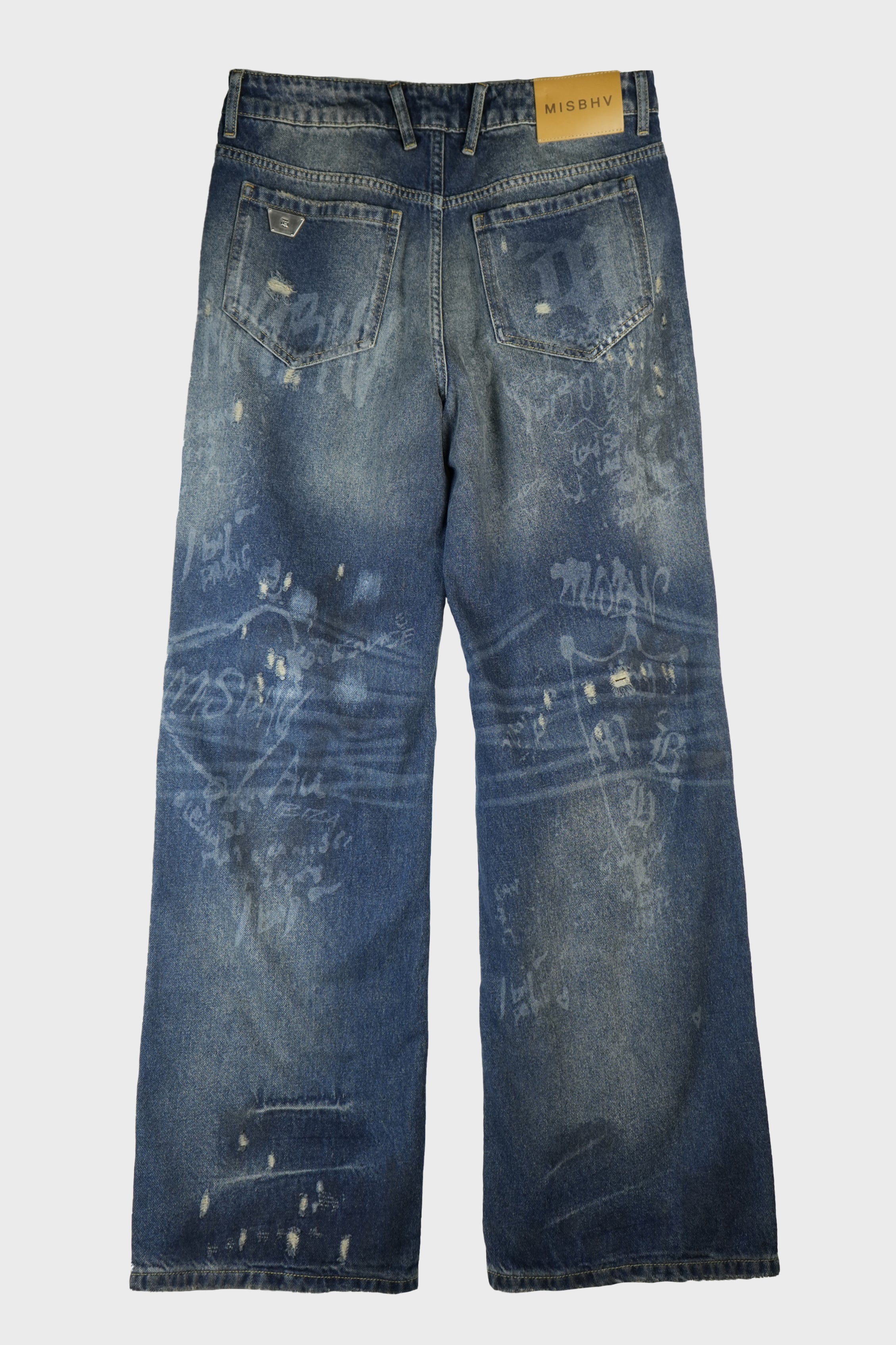 LASER TAGGED DENIM TROUSERS CRAZY BLUE