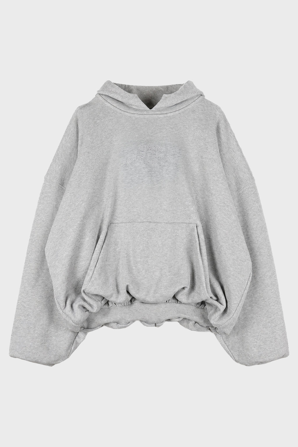 INFLATED HEATHER GREY HOODIE