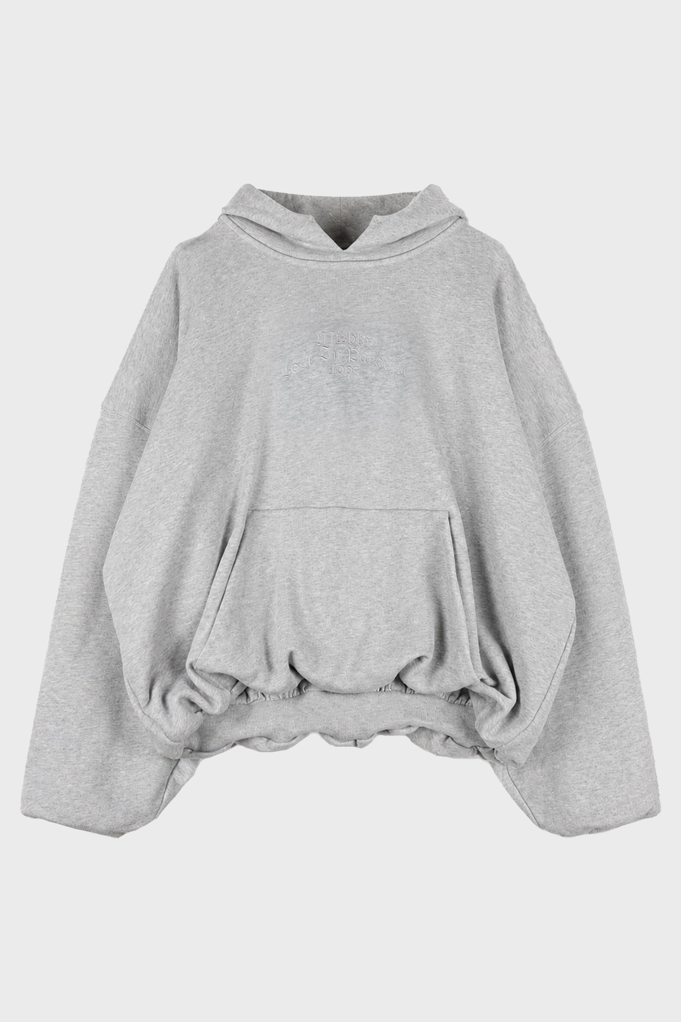 INFLATED HEATHER GREY HOODIE