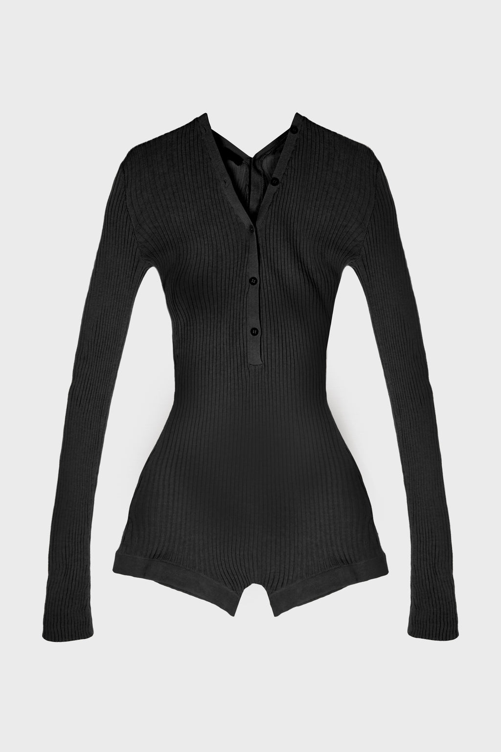 KNIT BODYSUIT BLACK
