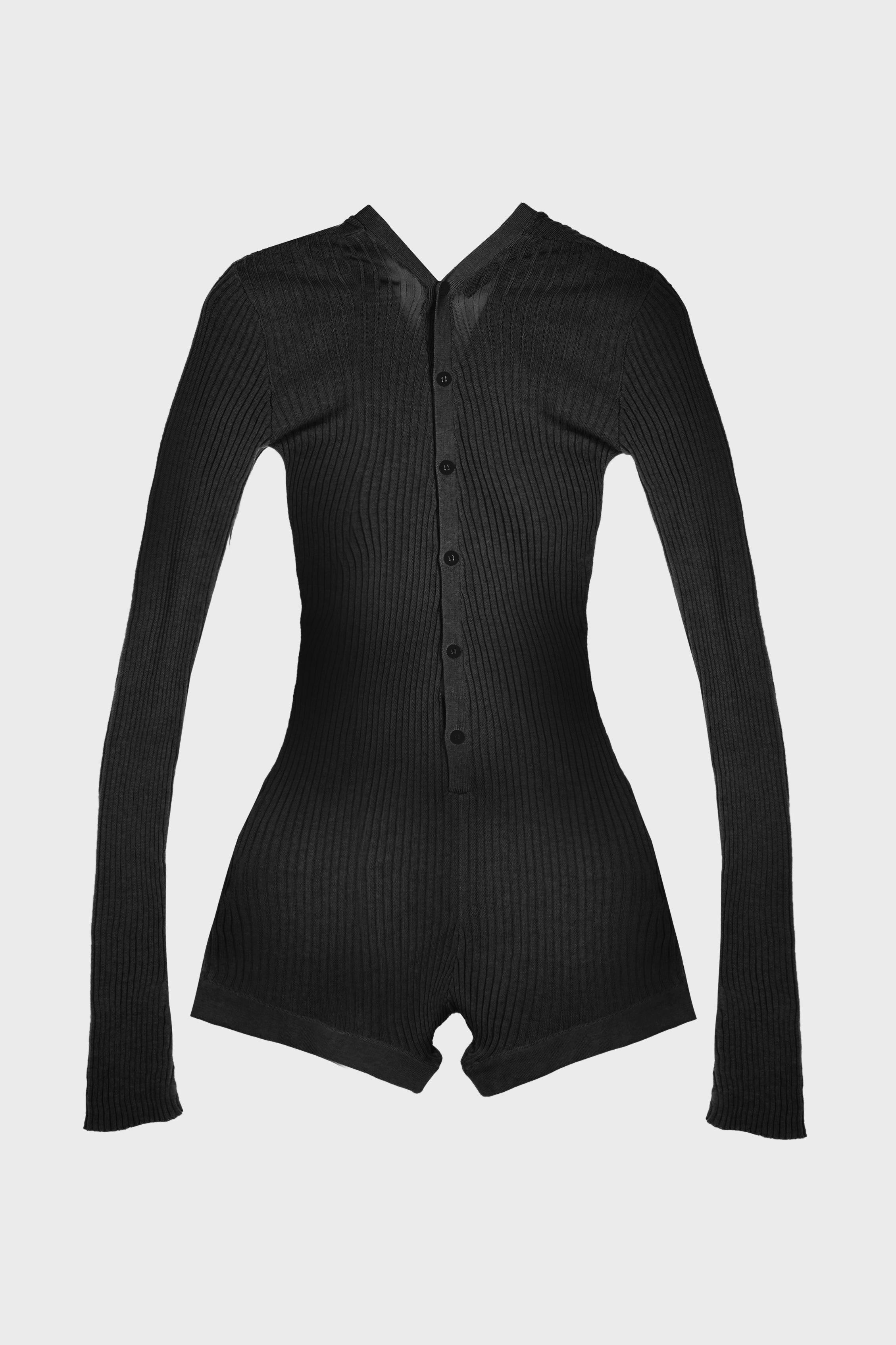 KNIT BODYSUIT BLACK