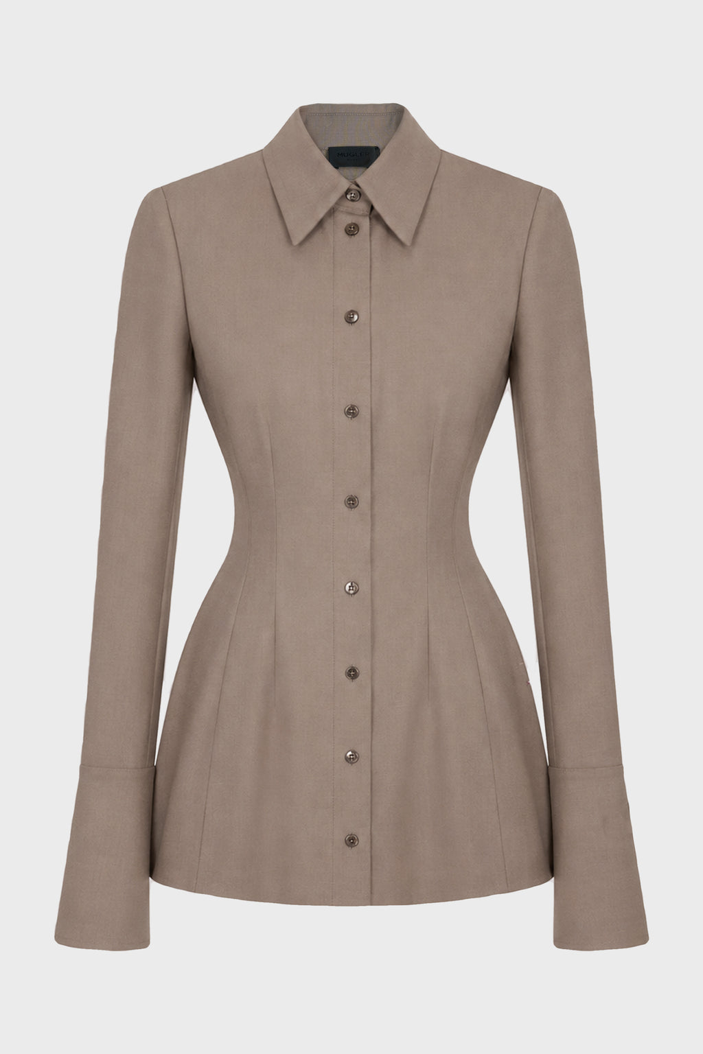 TAILORED SHIRT DARK TAUPE