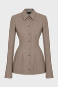 TAILORED SHIRT DARK TAUPE