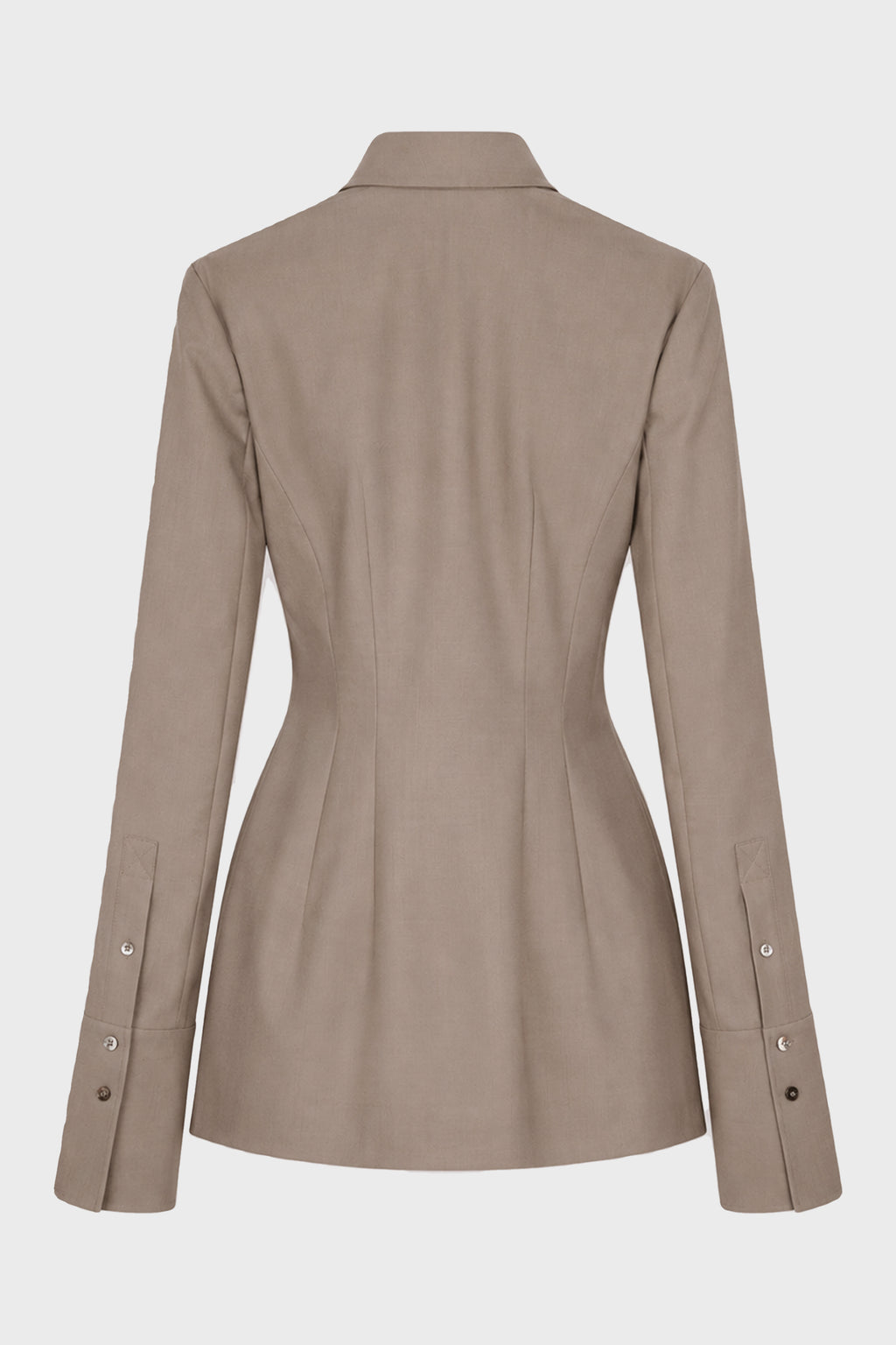 TAILORED SHIRT DARK TAUPE