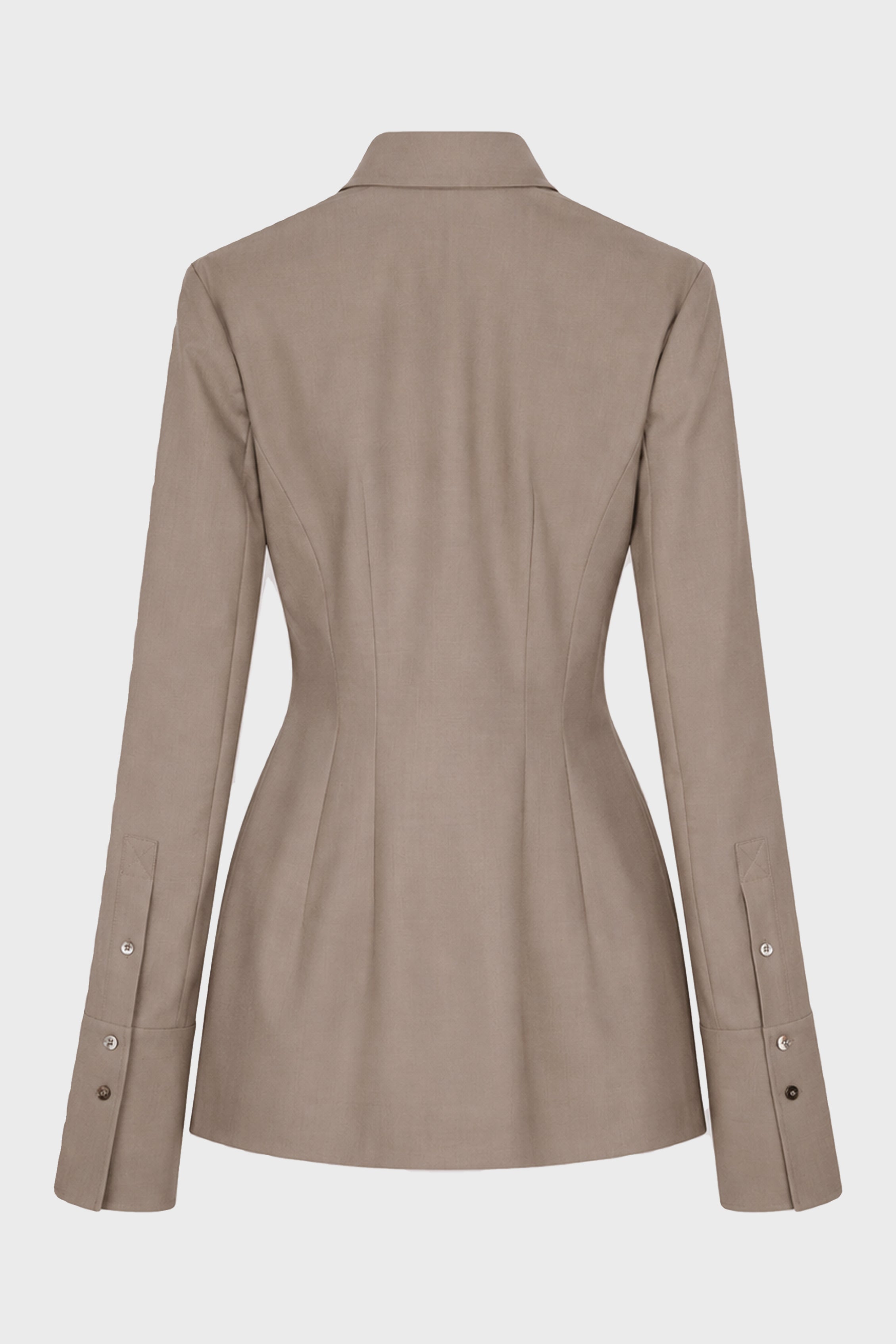 TAILORED SHIRT DARK TAUPE