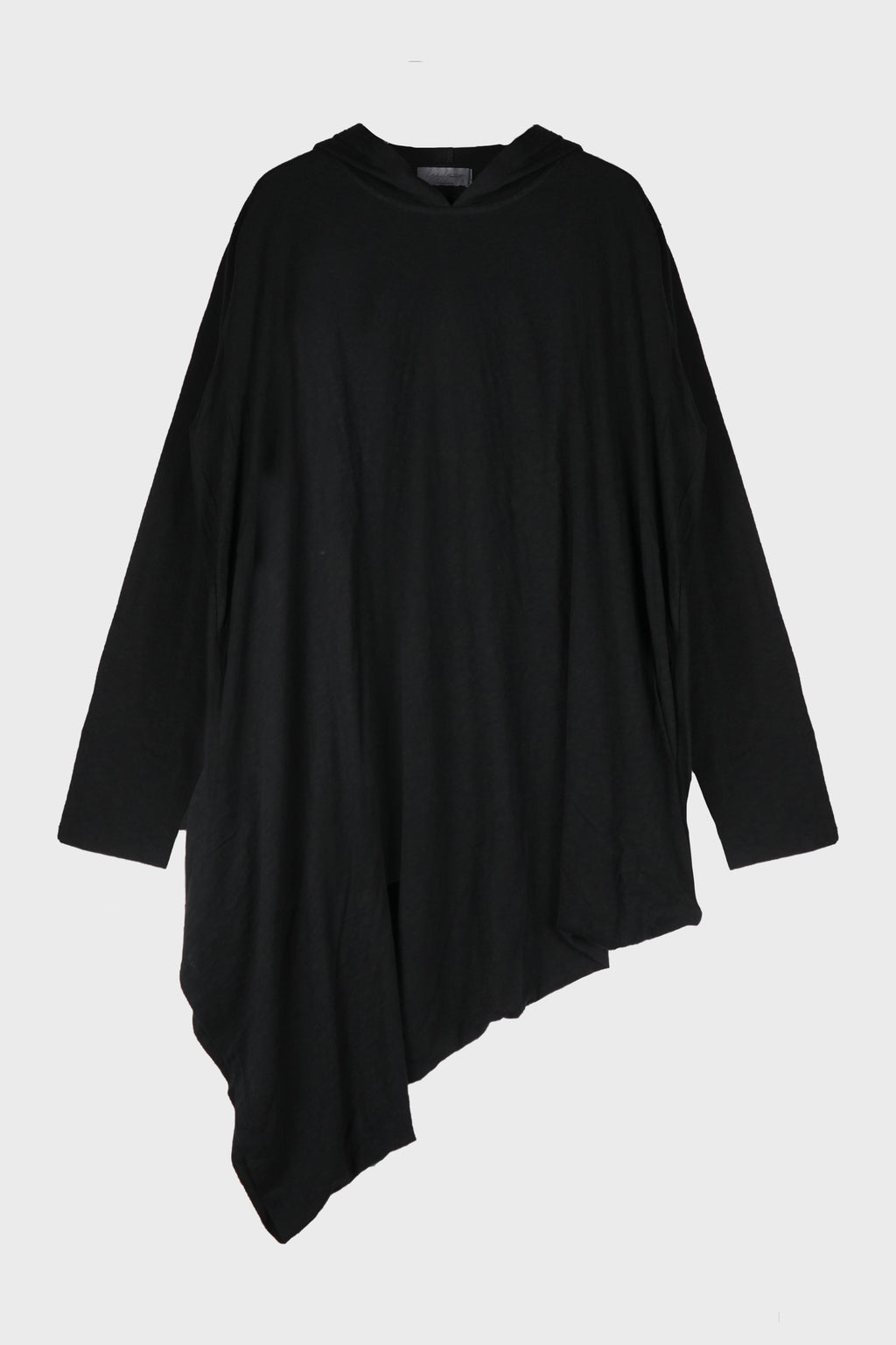 HOODED DRAPE LONG SLV T