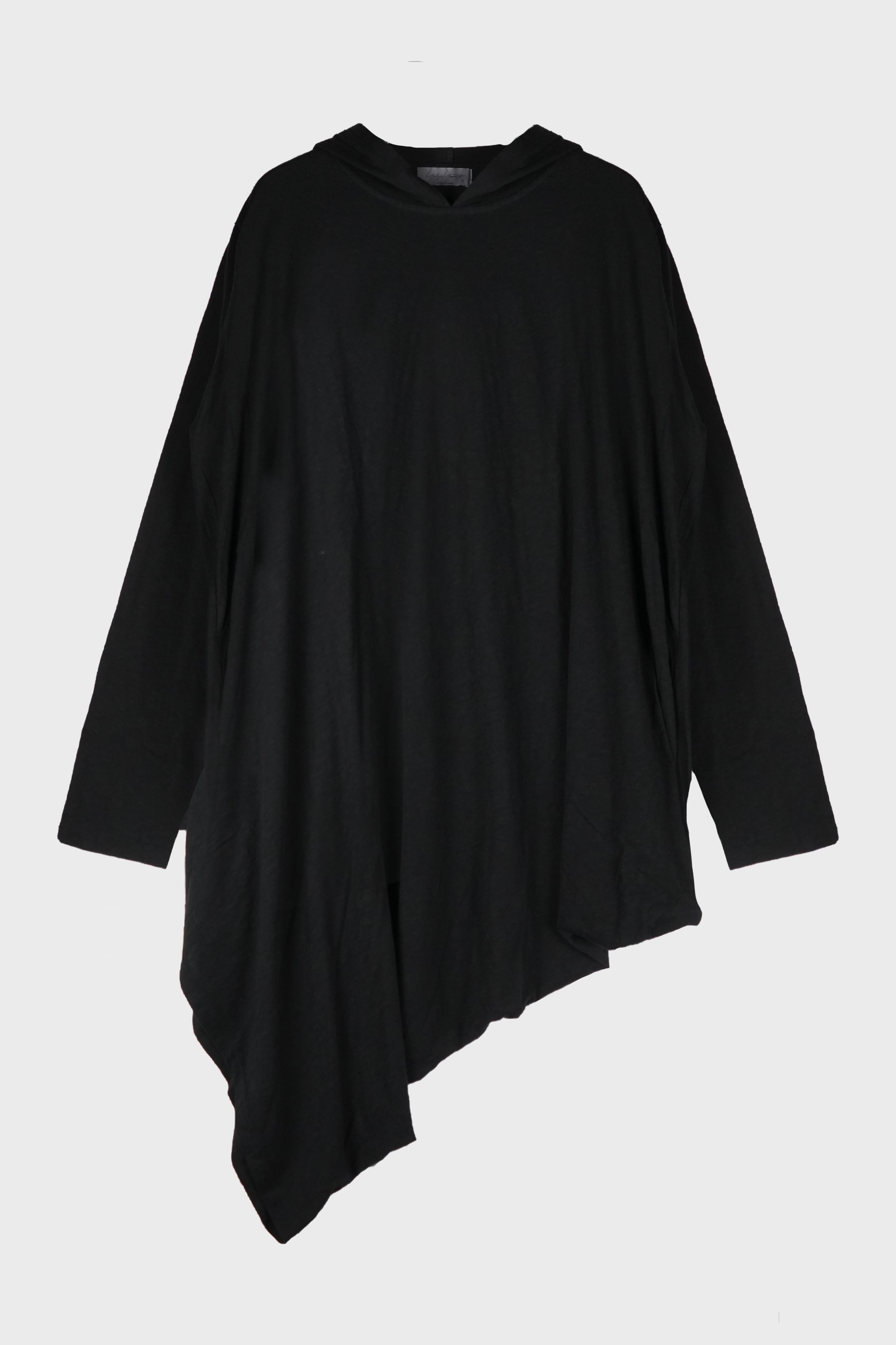 HOODED DRAPE LONG SLV T