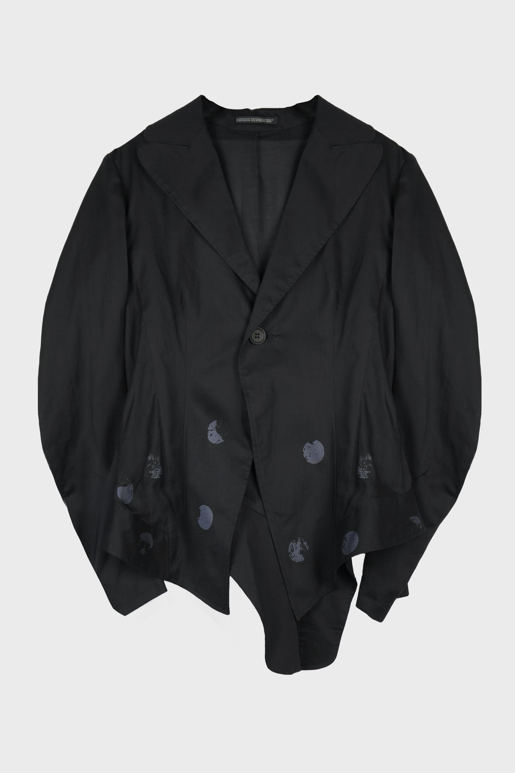SWALLOW TAIL JACKET BLK X GREY